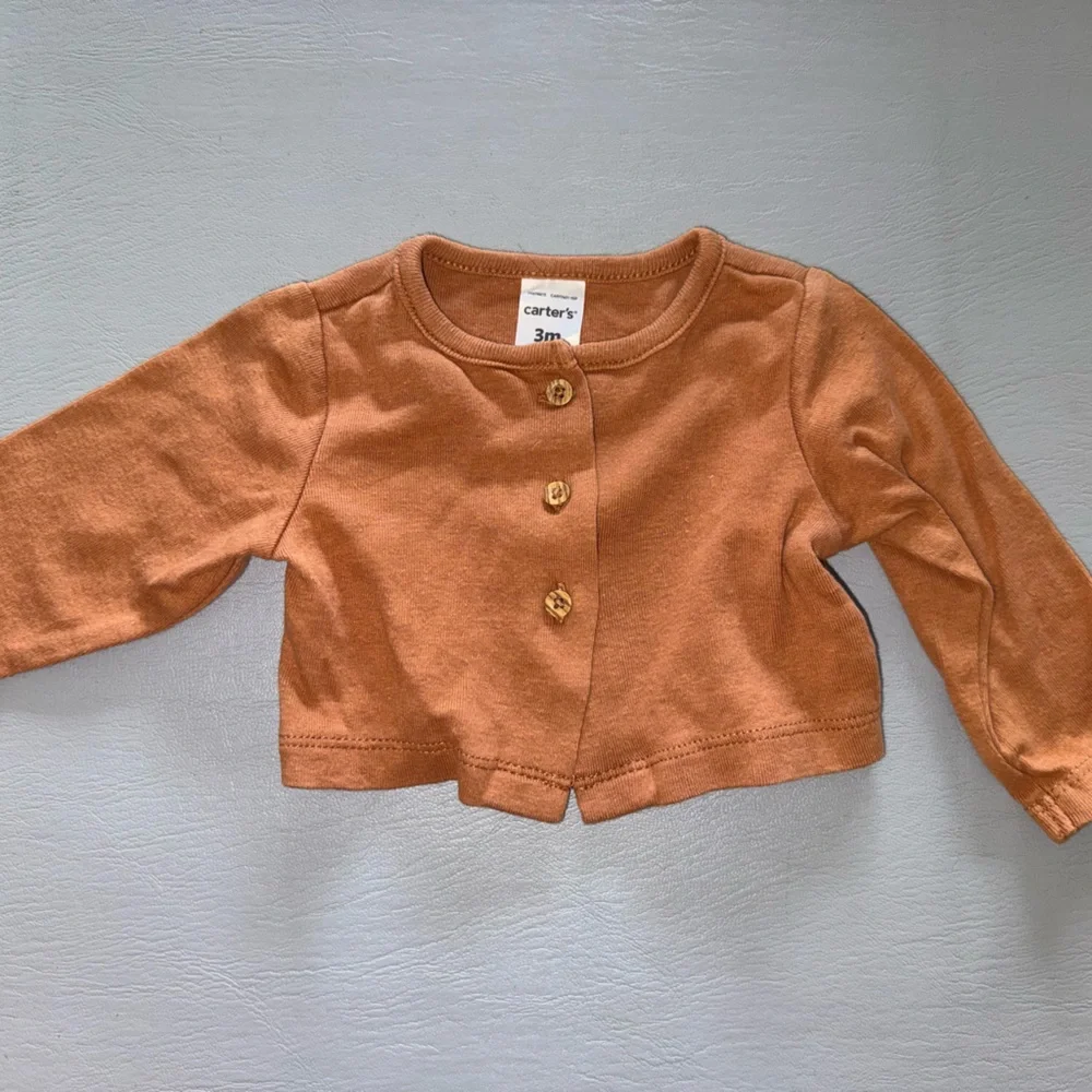 Carter's Rust Button-Up Baby Sweater‎